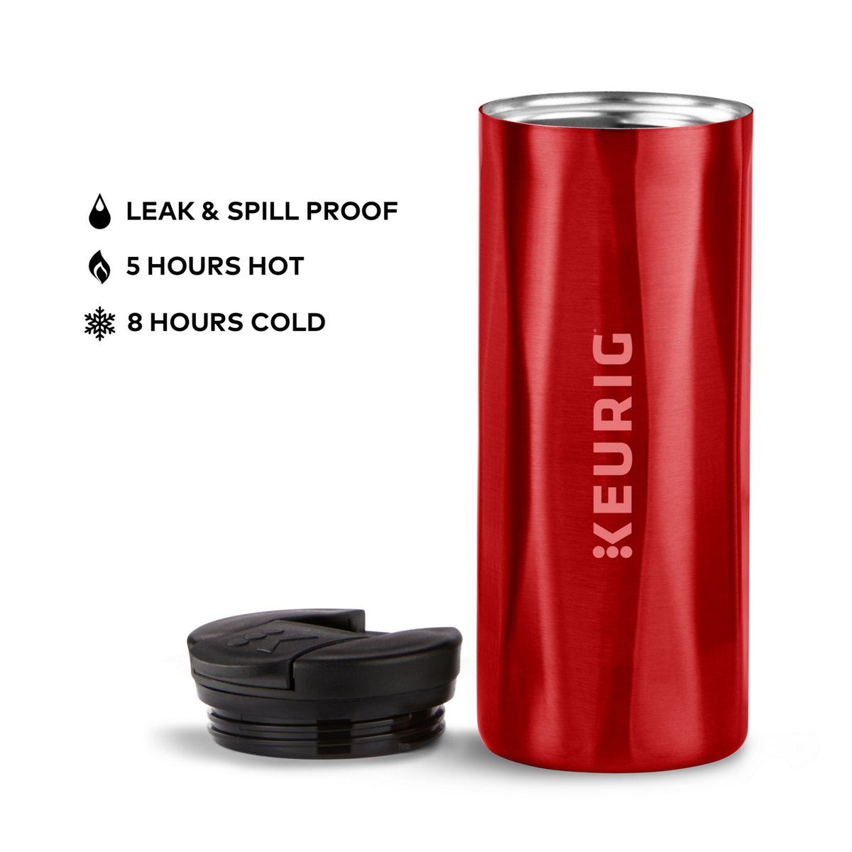 14oz. Faceted Travel Mug Red A9