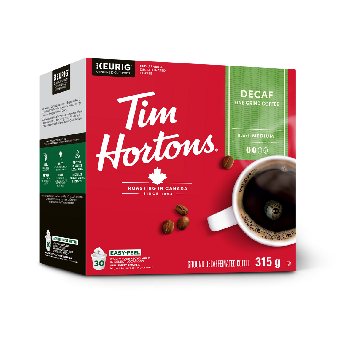 Tim Hortons Decaf Medium Roast Coffee T0