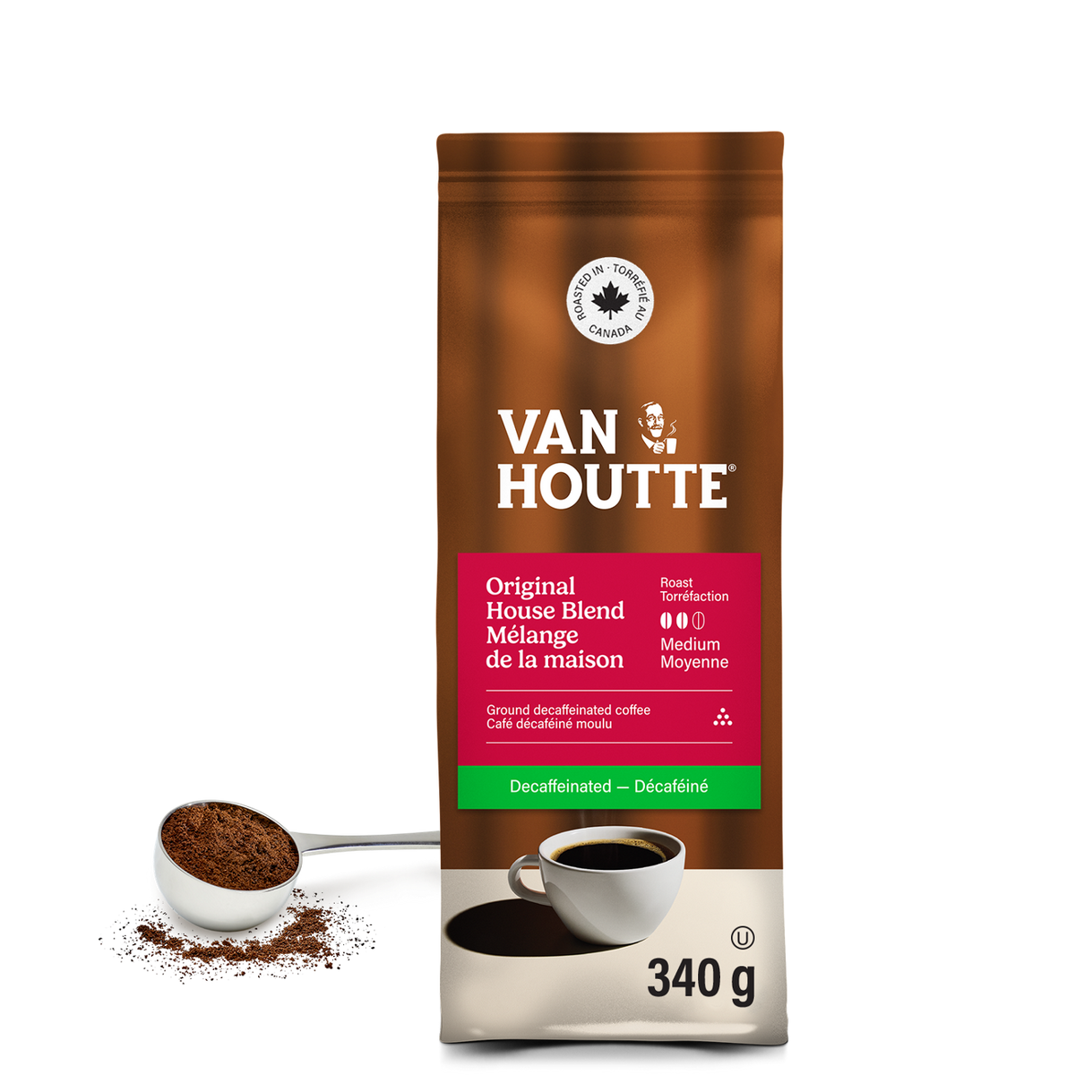 Van Houtte Original House Blend Decaf Medium Roast Ground Coffee L6