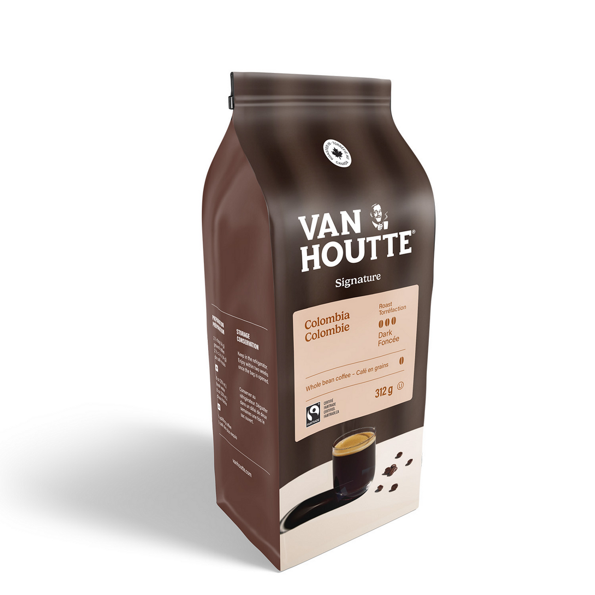 Van Houtte Colombia Fairtrade Signature Collection Dark Roast Whole Beans M0