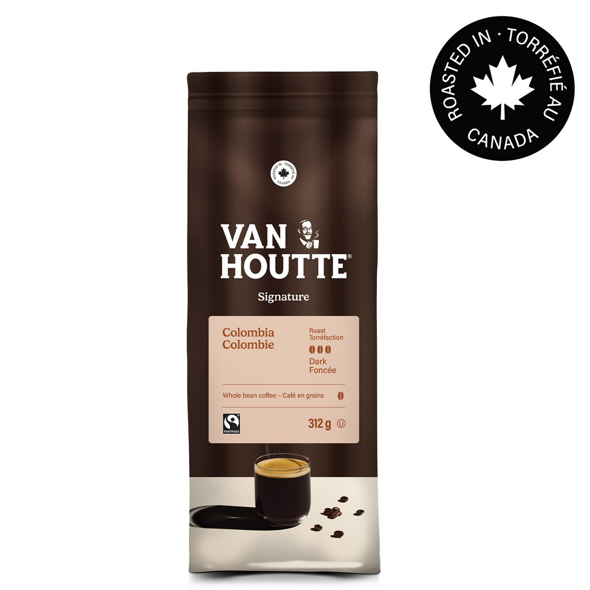 Van Houtte Colombia Fairtrade Signature Collection Dark Roast Whole Beans B3