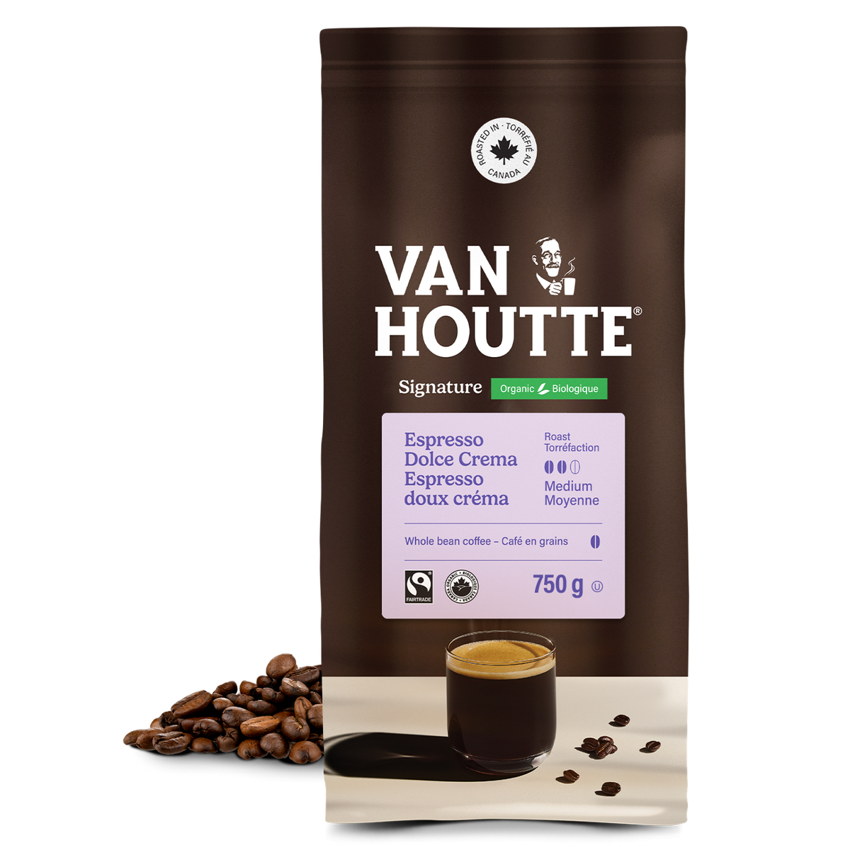 Van Houtte Signature Espresso Dolce Crema Organic Fairtrade Whole Beans S6