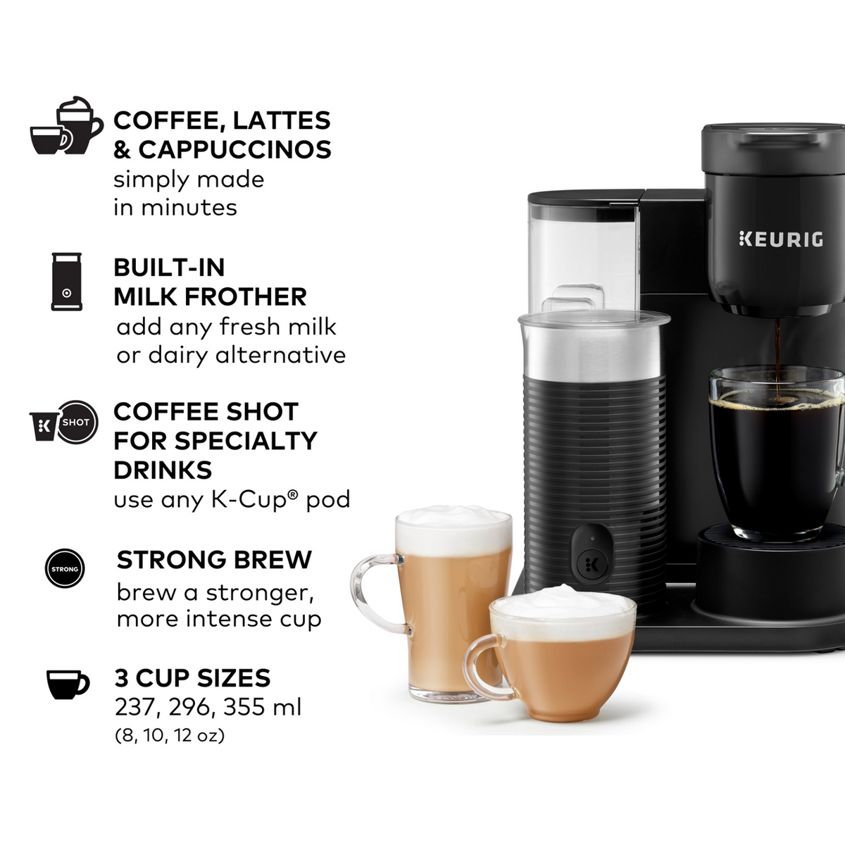 Keurig® K-Café Essentials® Single Serve Coffee - Latte & Cappuccino Maker S7