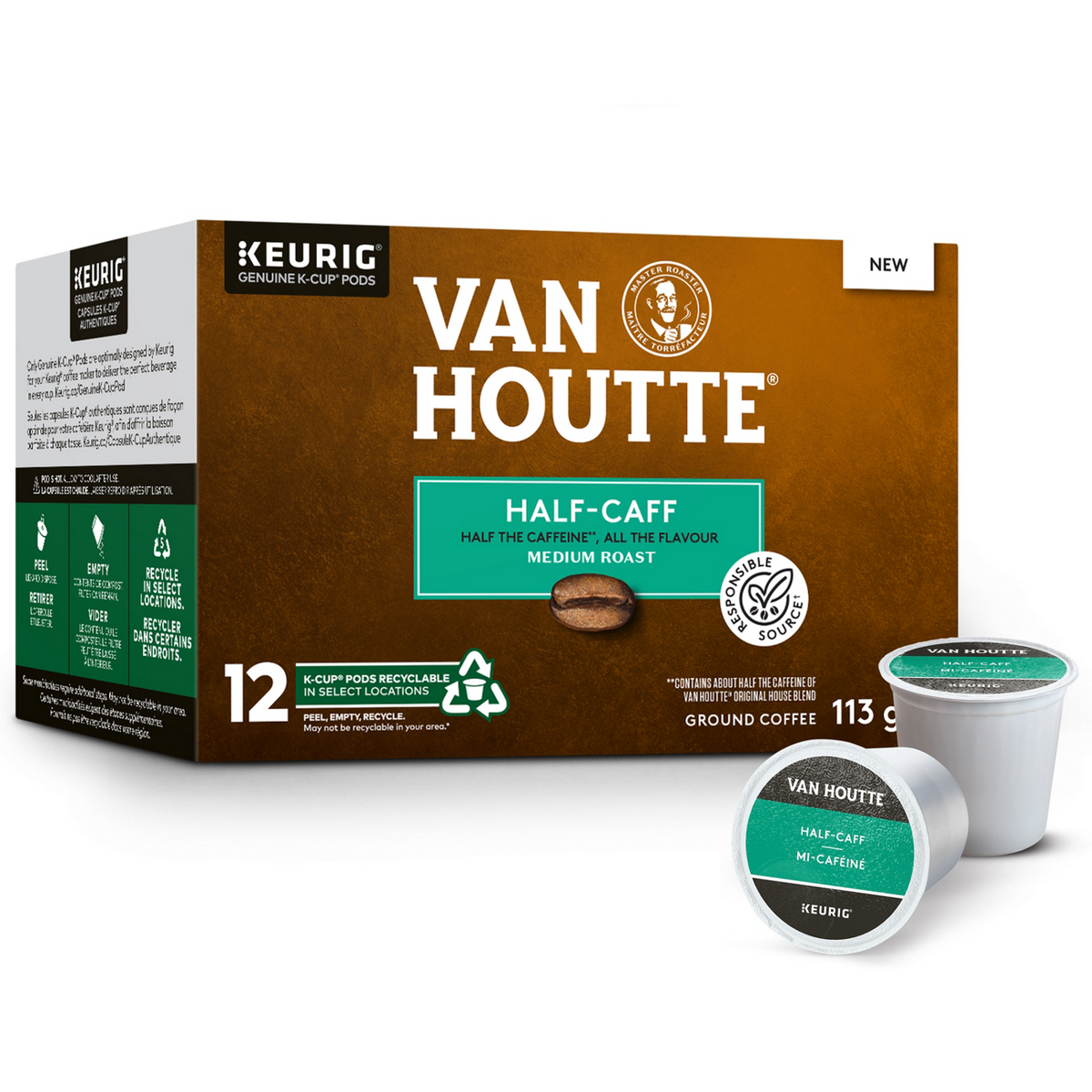 Van Houtte Half Caff Medium Roast Coffee W5