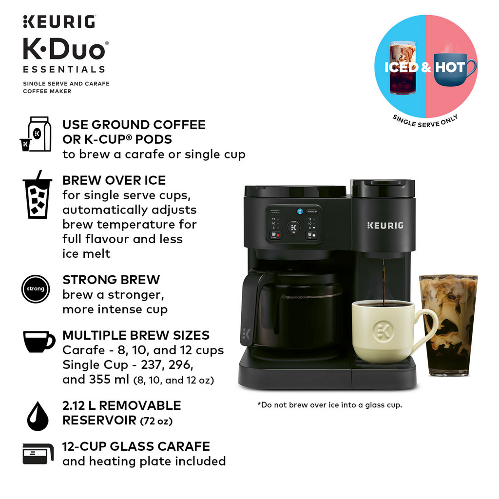 Keurig® K-Duo® Essentials Hot & Iced Single Serve & Carafe Coffee Maker Gen2 Z8