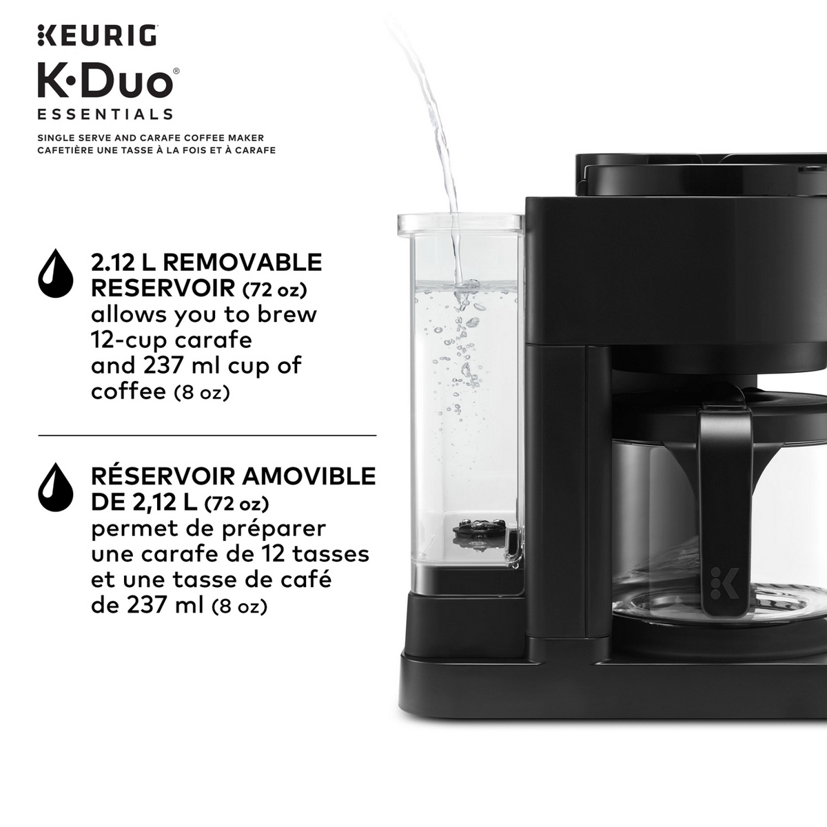 Keurig® K-Duo® Essentials Hot & Iced Single Serve & Carafe Coffee Maker Gen2 Z8