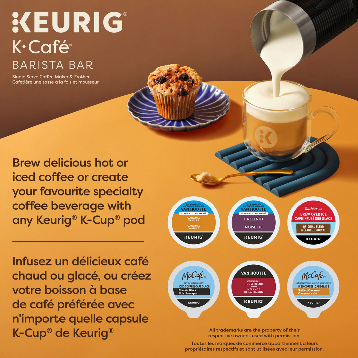 Keurig® K-Café® Barista Bar Single Serve Coffee - Latte & Cappuccino Maker M8