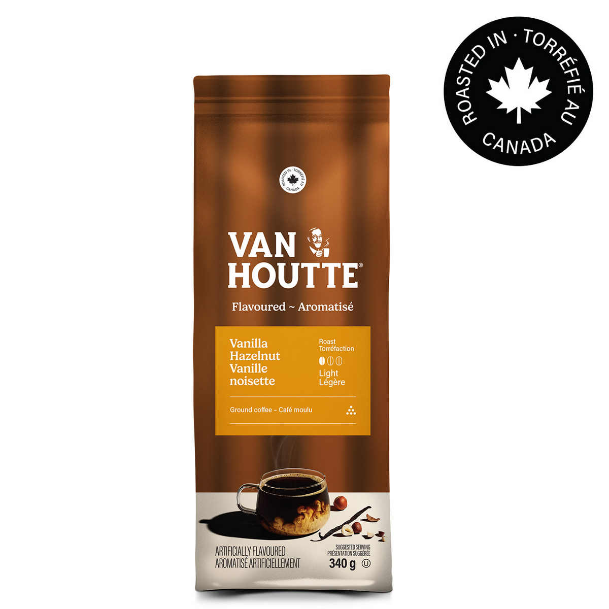 Van Houtte Vanilla Hazelnut Light Roast Ground Coffee M0