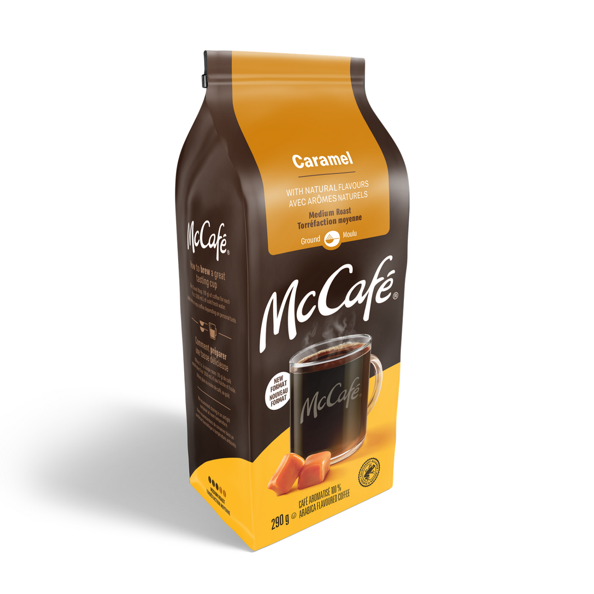 McCafé Premium Caramel Flavoured Medium Roast Ground Coffee G5