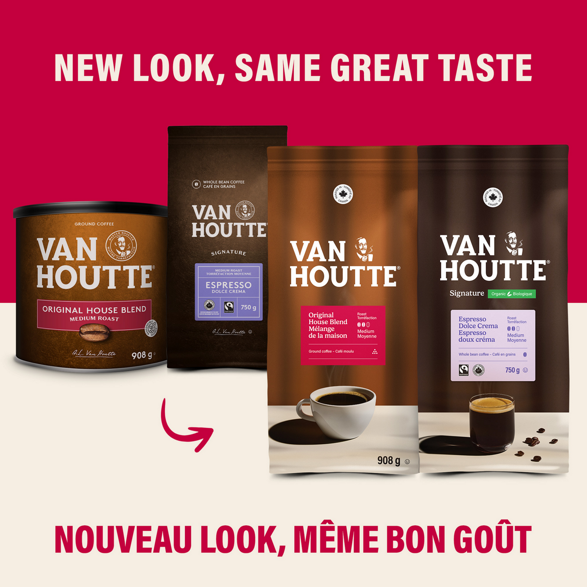 Van Houtte Espresso Dolce Crema Organic Fairtrade Medium Roast Espresso Ground G9