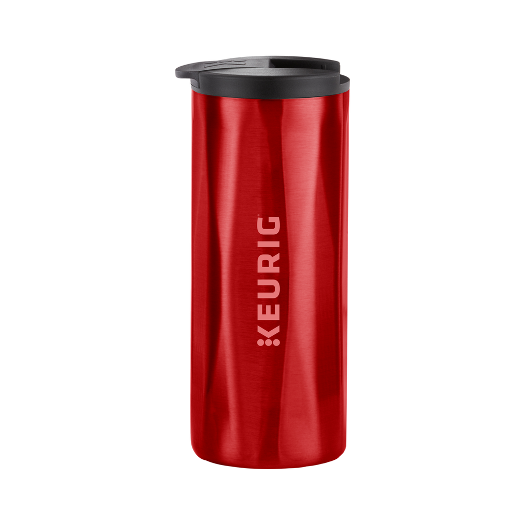 14oz. Faceted Travel Mug Red A9