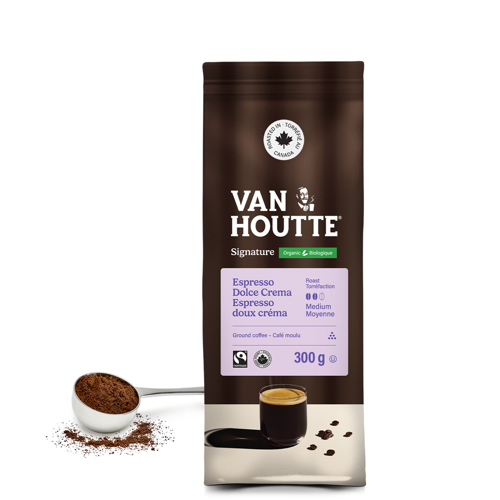 Van Houtte Espresso Dolce Crema Organic Fairtrade Medium Roast Espresso Ground G9