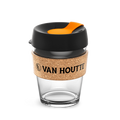 Van Houtte® cork-sleeve glass mug A3