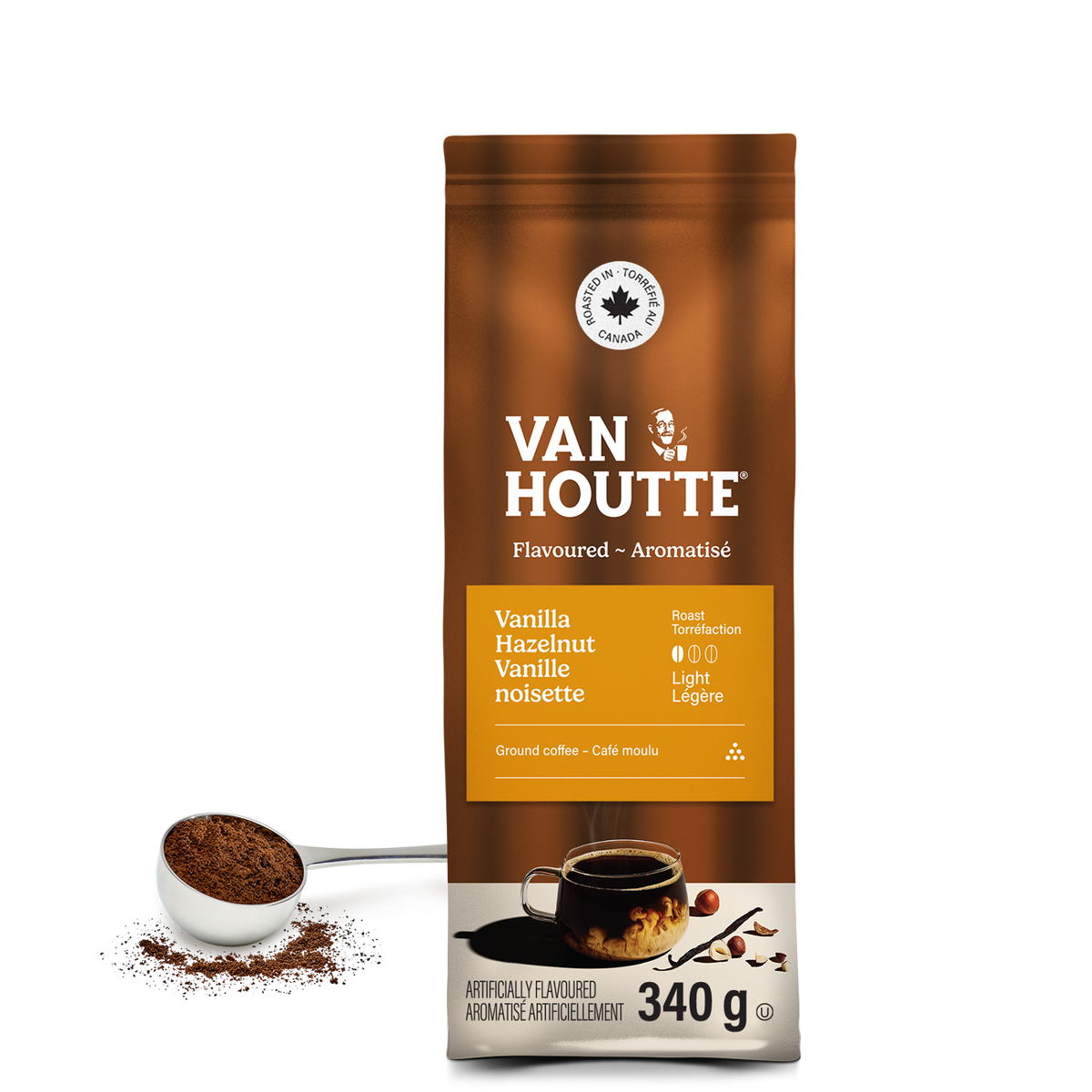Van Houtte Vanilla Hazelnut Light Roast Ground Coffee M0